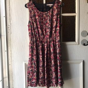 Burgundy Floral Dress